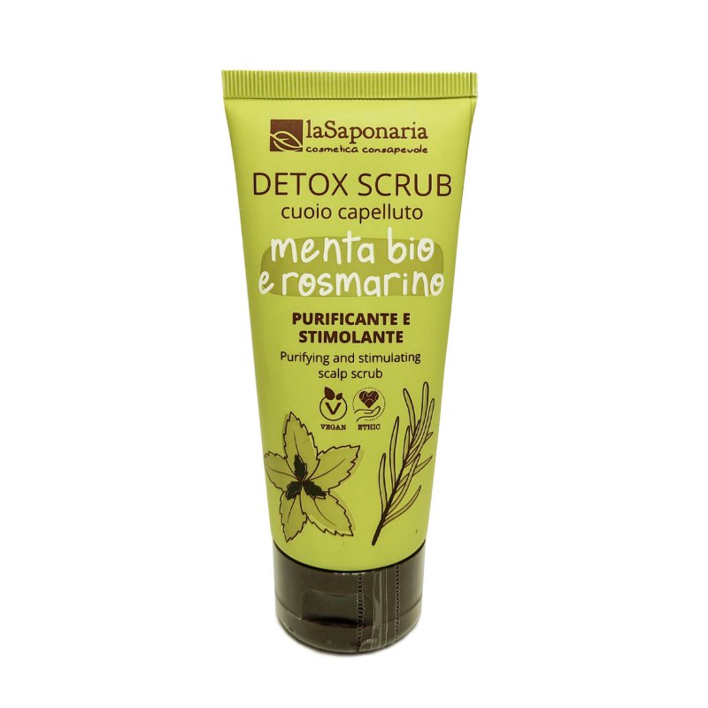 Scrub cuoio capelluto Detox - Menta bio e rosmarino